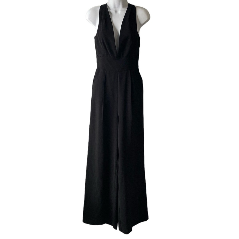Lulus Black Plunge Jumpsuit XS